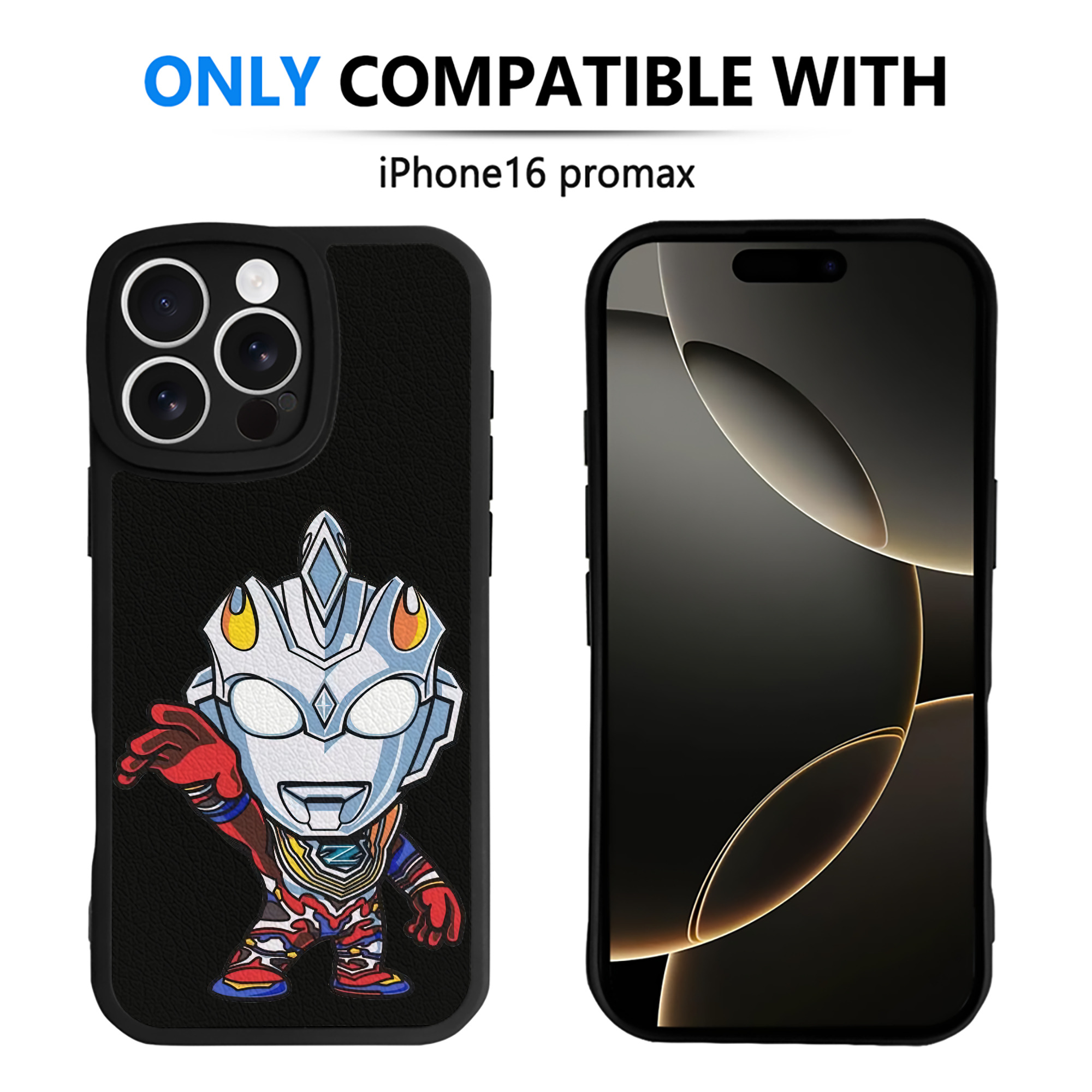 （画像用） ウルトラマン Ultraman 【iPhone 16シリーズ対応】シリコンスマホケース（レザー調） 材質：シリコン